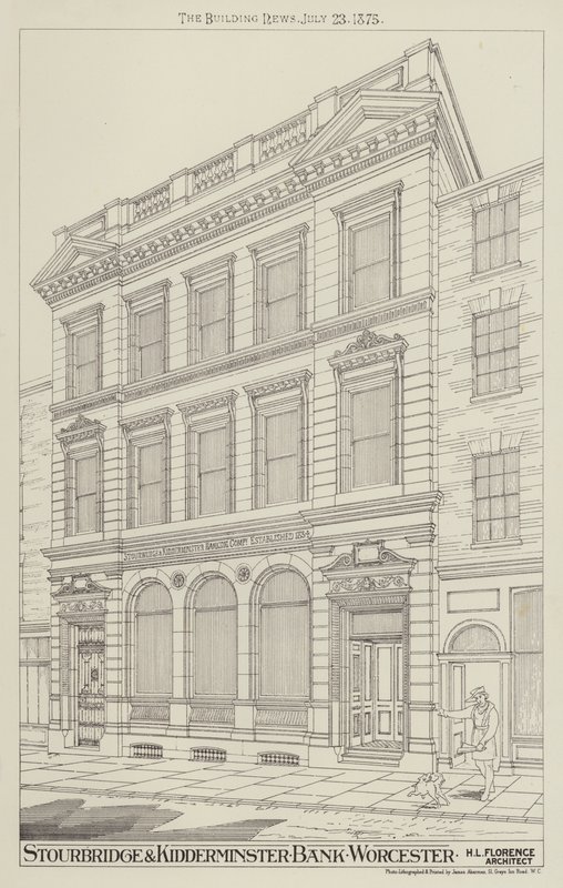 Stourbridge og Kidderminster Bank, Worcester (gravering) af English School