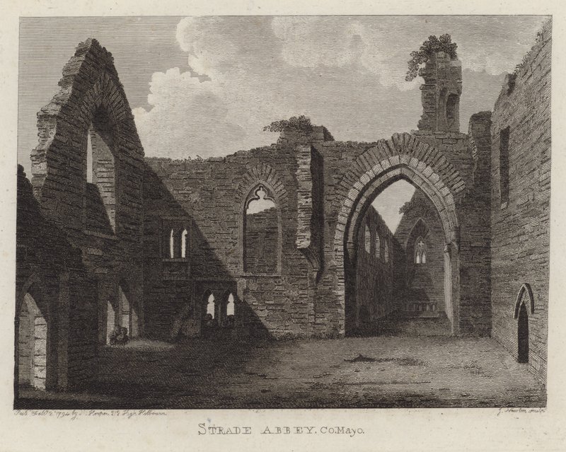 Strade Abbey, County Mayo, Irland af English School