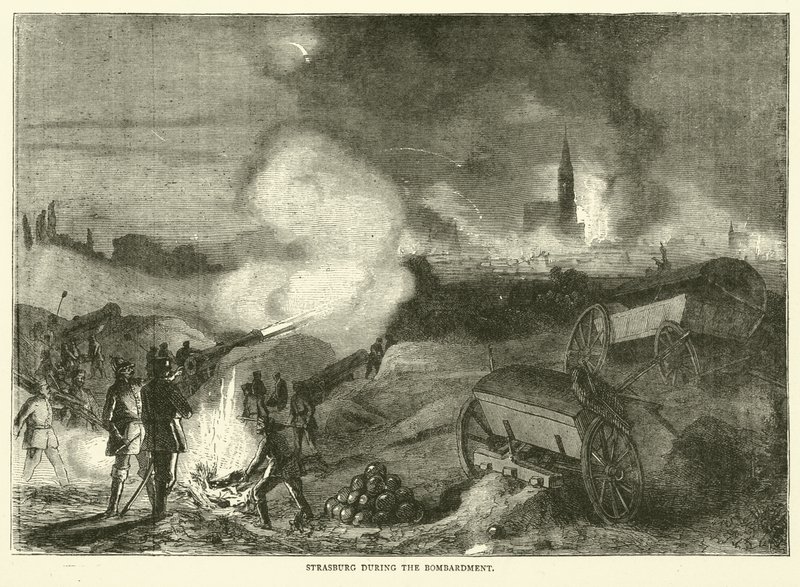 Strasborg under bombardementet, september 1870 af English School