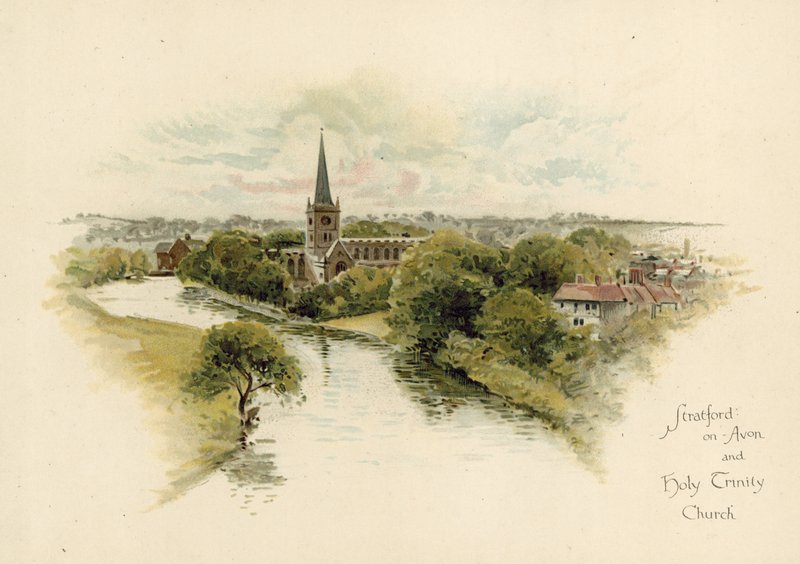 Stratford-upon-Avon og Holy Trinity Church af English School