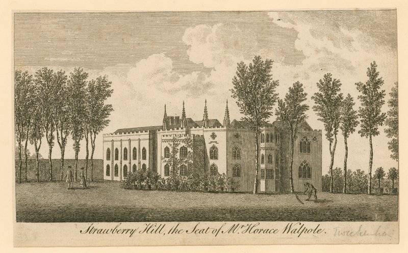 Strawberry Hill, Twickenham, London; hr. Horace Walpoles sæde af English School