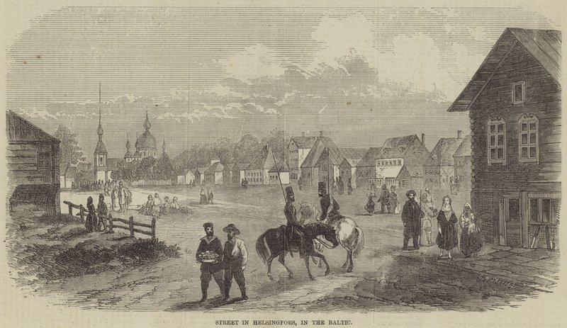 Gade i Helsingfors, i Østersøen (gravering) af English School