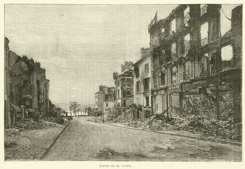 Gade i St Cloud, november 1870 af English School