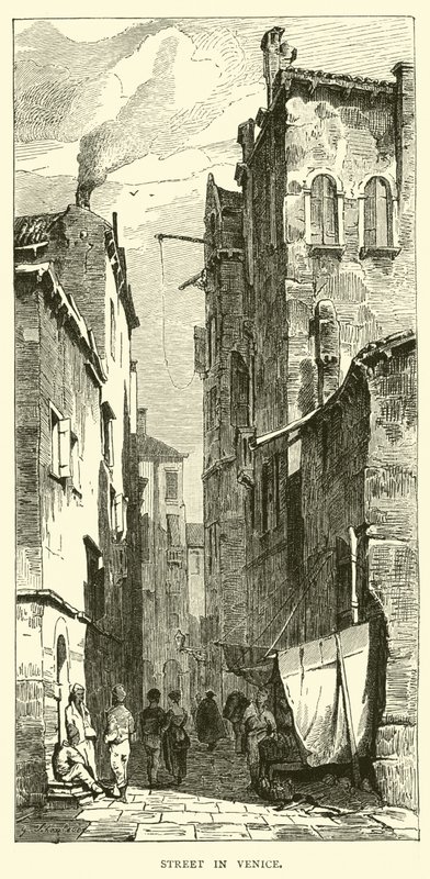 Street in Venice  af English School