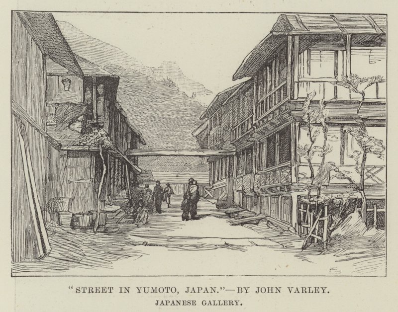 Gade i Yumoto, Japan (gravering) af English School