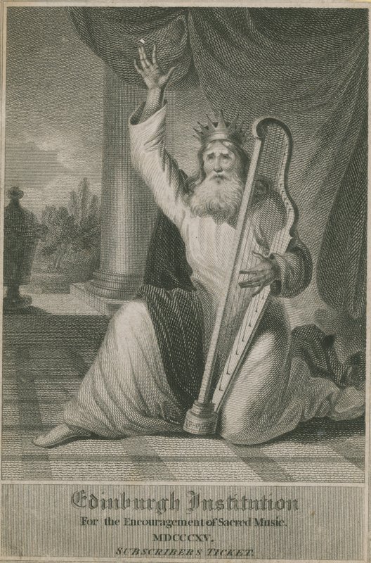 Abonnentbillet til Edinburgh Institution for opmuntring af hellig musik, 1815 af English School