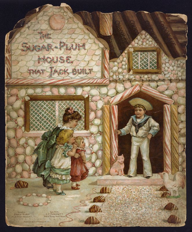 Sugar Plum House (farve litho) af English School