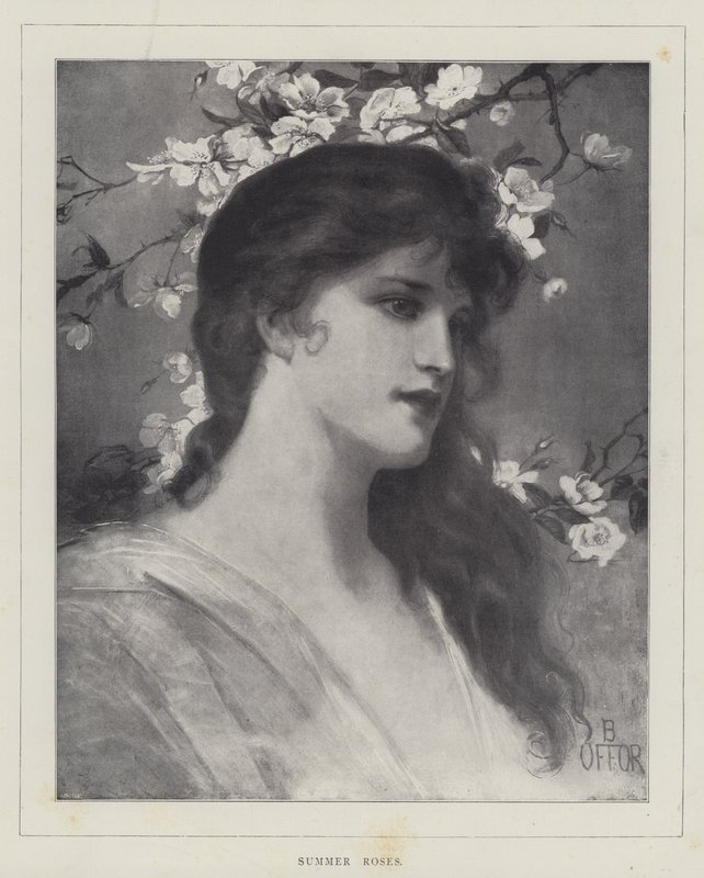 Sommerroser (litho) af English School