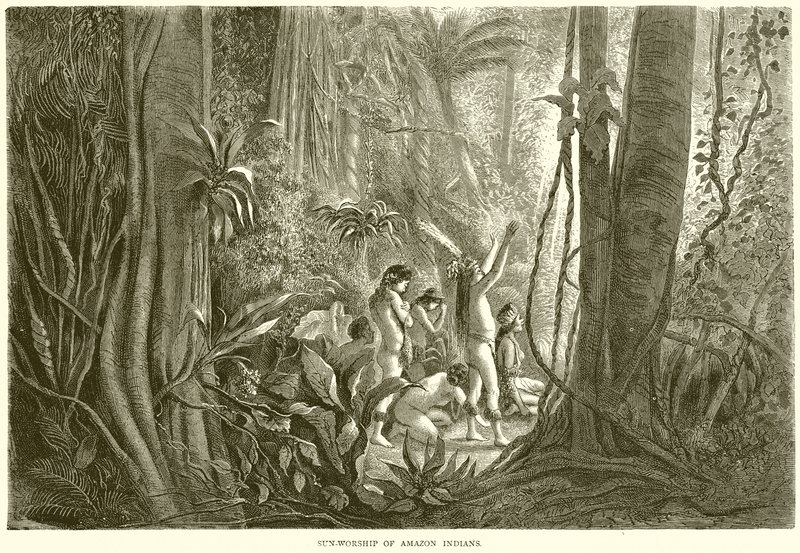 Soldyrkelse af Amazonas indianere af English School