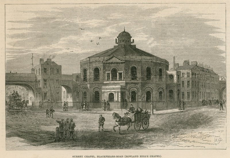 Surrey Chapel, Blackfriars Road, Southwark (Rowland Hills Chapel) af English School