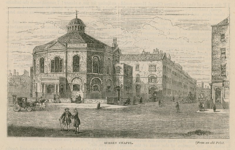 Surrey Chapel, Blackfriars Road, Southwark (Rowland Hills Chapel) af English School