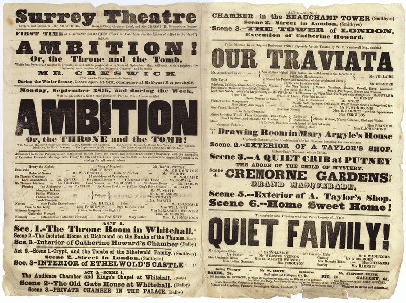 Surrey Theatre spillebillet af English School