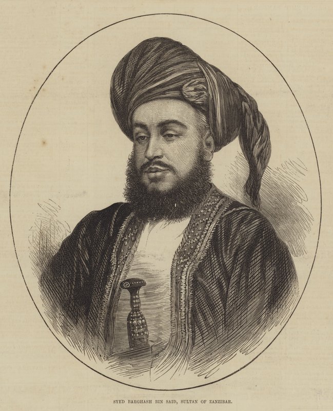 Syed Barghash Bin Said, Sultan af Zanzibar (gravering) af English School