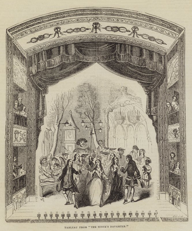 Tableau fra "Gnærerens Datter" (gravering) af English School