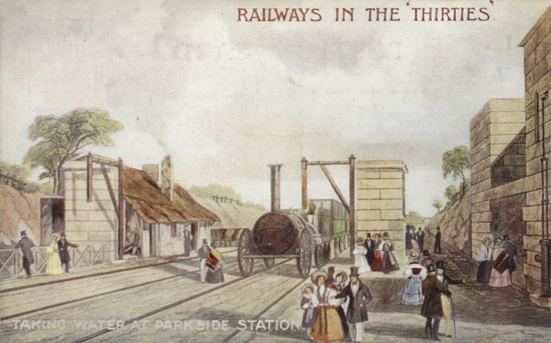 Tager vand ved Parkside Station af English School