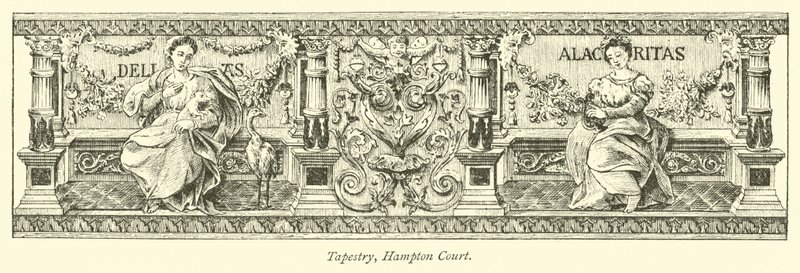 Tapestry, Hampton Court  af English School