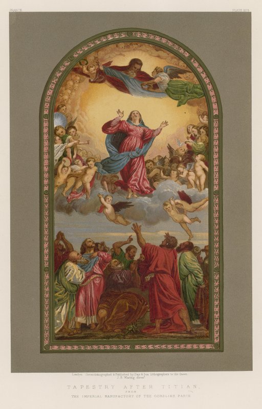 Tapet efter Tizian fra The Imperial Manufactory of the Gobelins, Paris af English School
