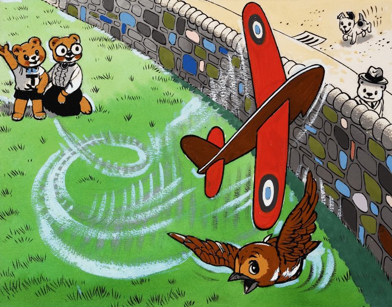 Bamse flyvende legetøjsfly af English School