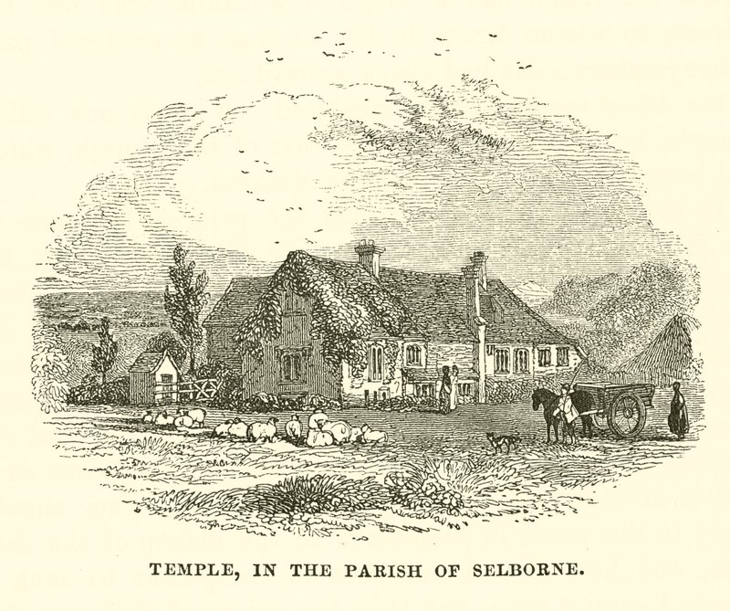 Tempel, i sognet Selborne (kobberstik) af English School
