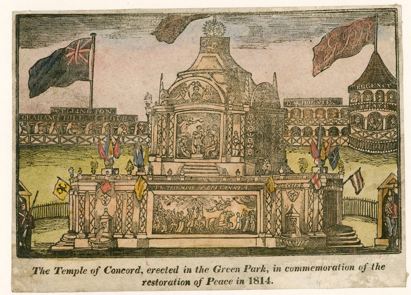 Temple of Concord, opført for freden i 1814 af English School