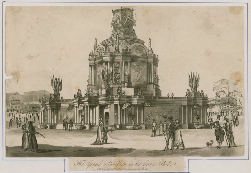 Temple of Concord opført for freden i 1814 af English School