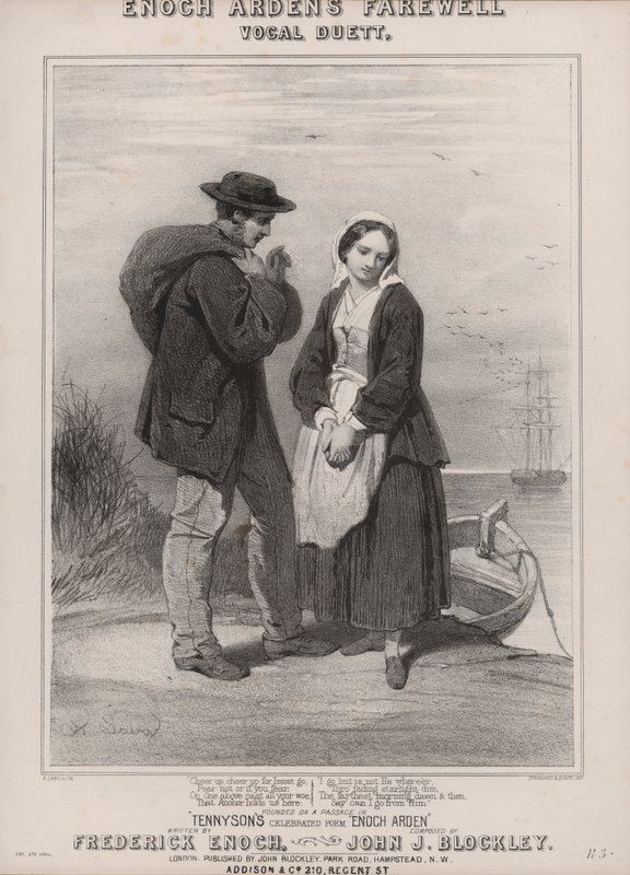 Tennysons Enoch Arden (litho) af English School