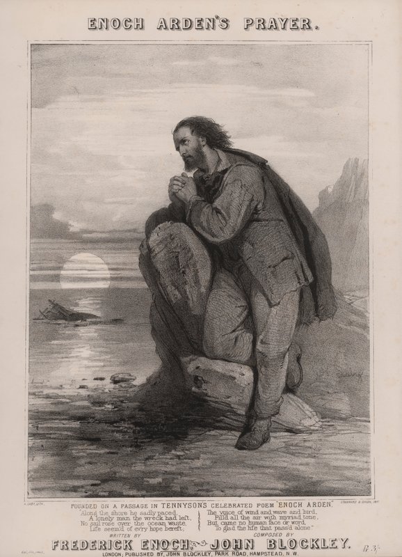 Tennysons Enoch Arden (litho) af English School