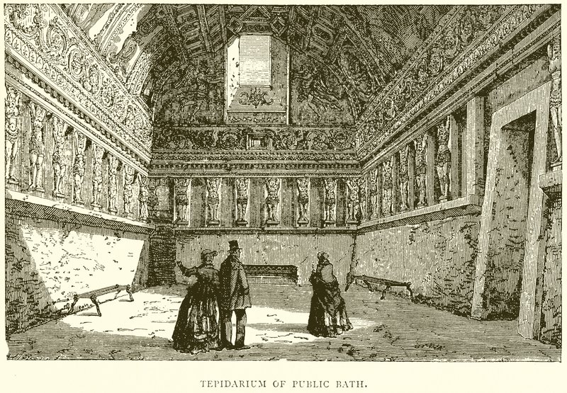 Tepidarium af offentligt bad af English School