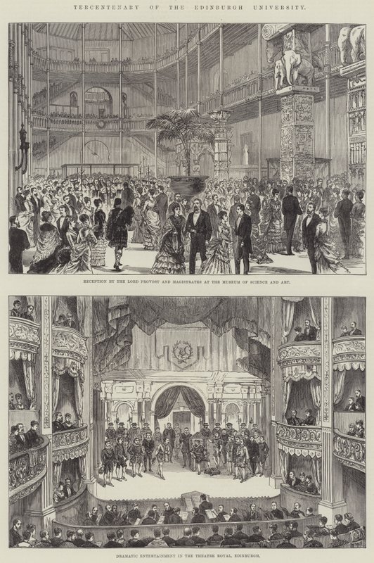 100-års jubilæum for Edinburgh University (gravering) af English School