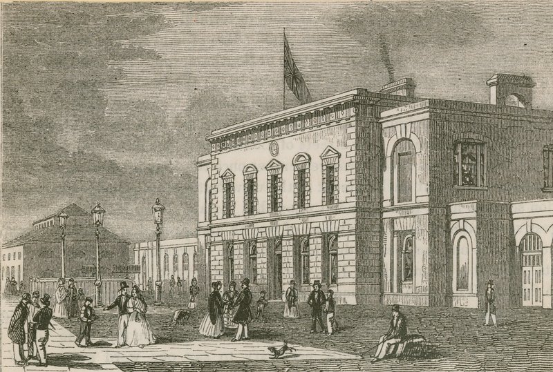 Terminal af Blackwall Railway af English School