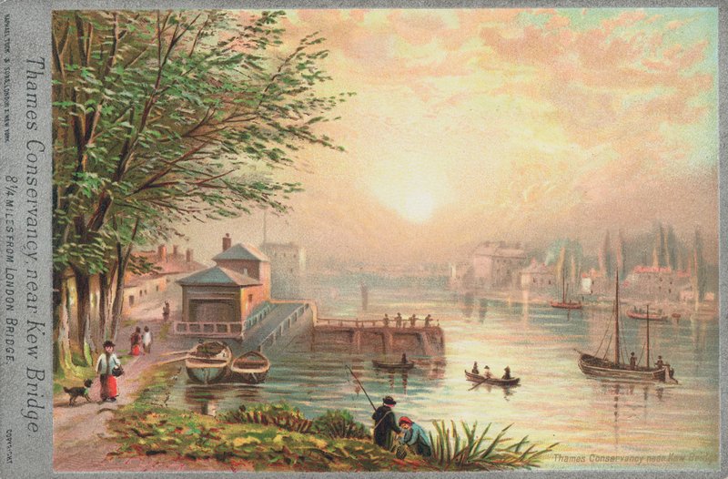 Thames Conservancy nær Kew Bridge af English School