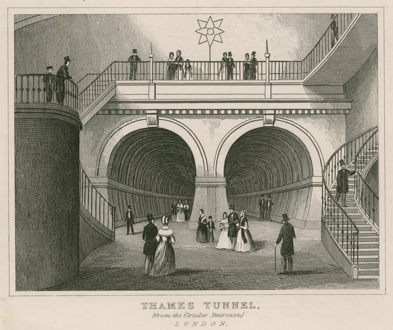 Thames Tunnel fra den cirkulære trappe af English School