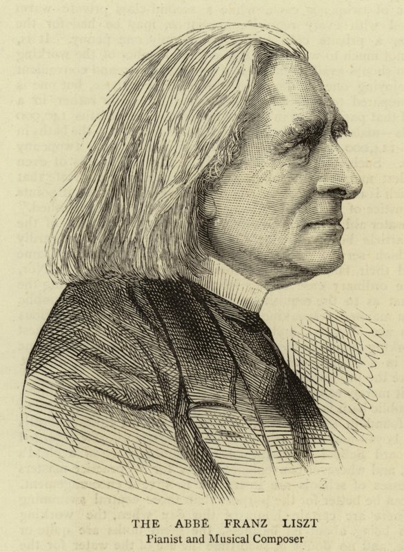 Abbeden Franz Liszt (kobberstik) af English School