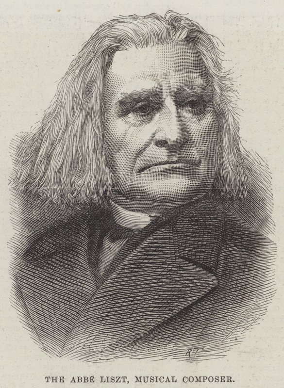 The Abbe Liszt, musikalsk komponist (gravering) af English School