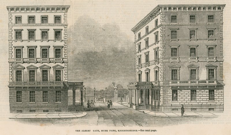Albert Gate, Hyde Park, Knightsbridge af English School