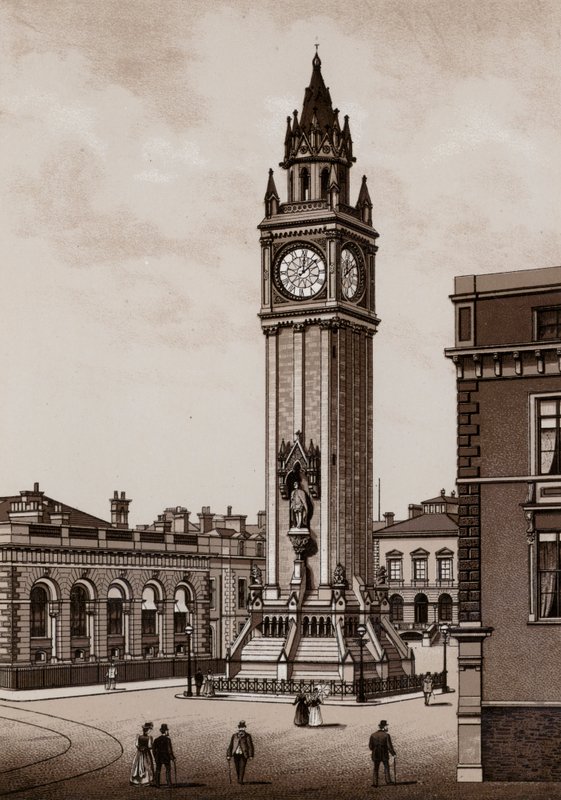 Albert Memorial, Belfast (litho) af English School