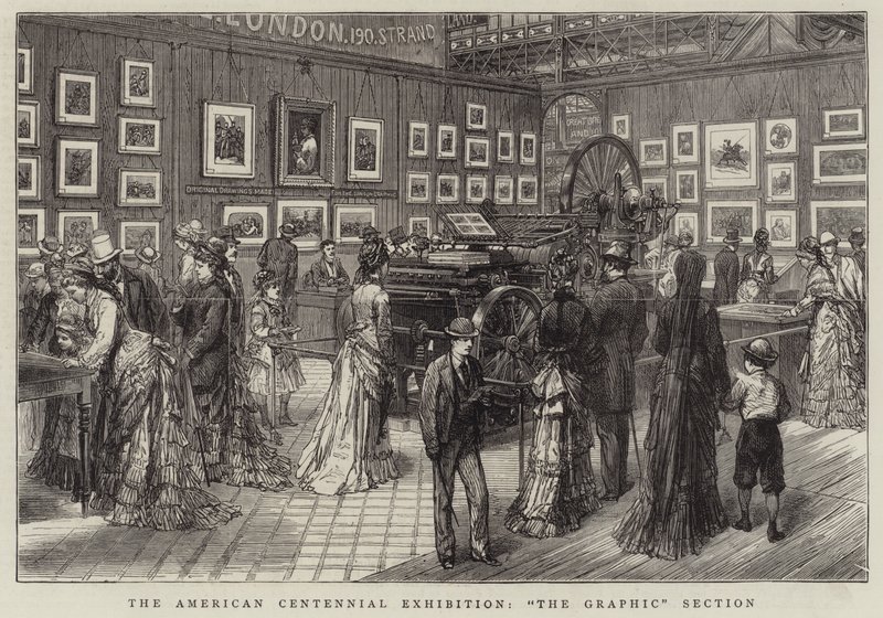 Den amerikanske Centennial Exhibition, "The Graphic" sektion (gravering) af English School