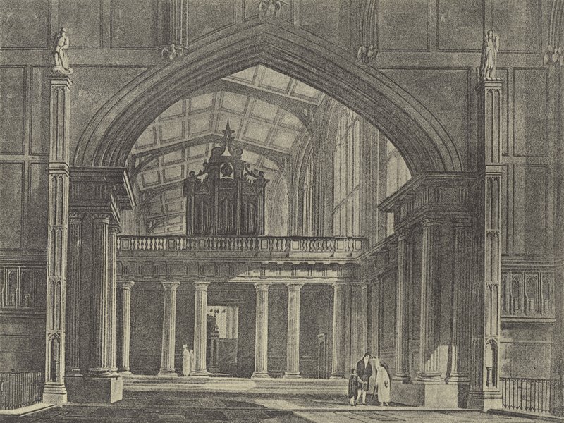 Ante-kapellet, 1816 (gravering) af English School
