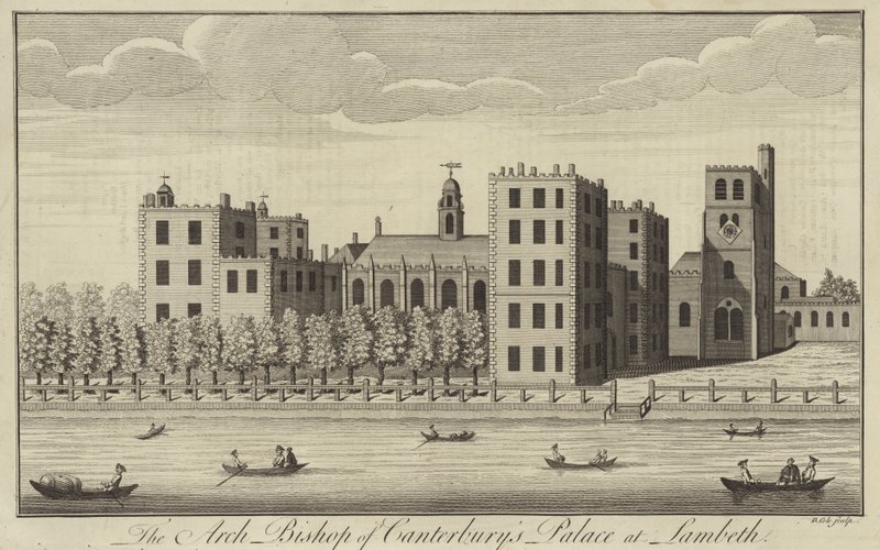 Ærkebiskoppen af Canterburys Palace i Lambeth af English School