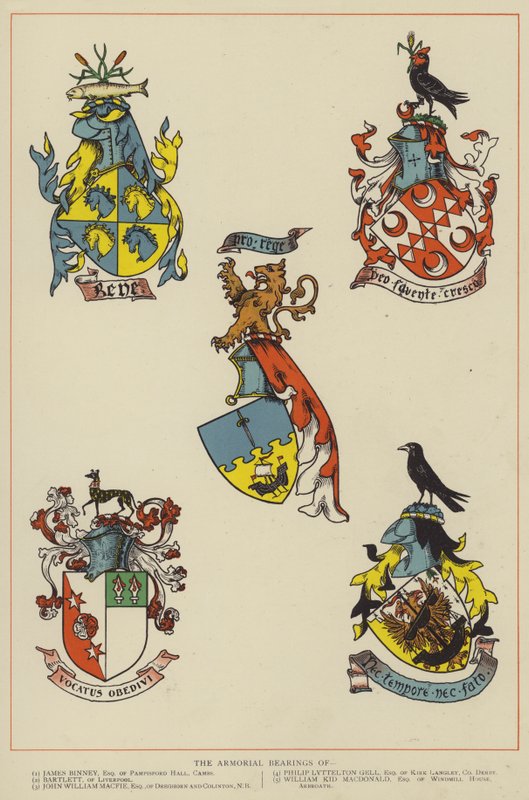 The Armorial Bearings (farve litho) af English School