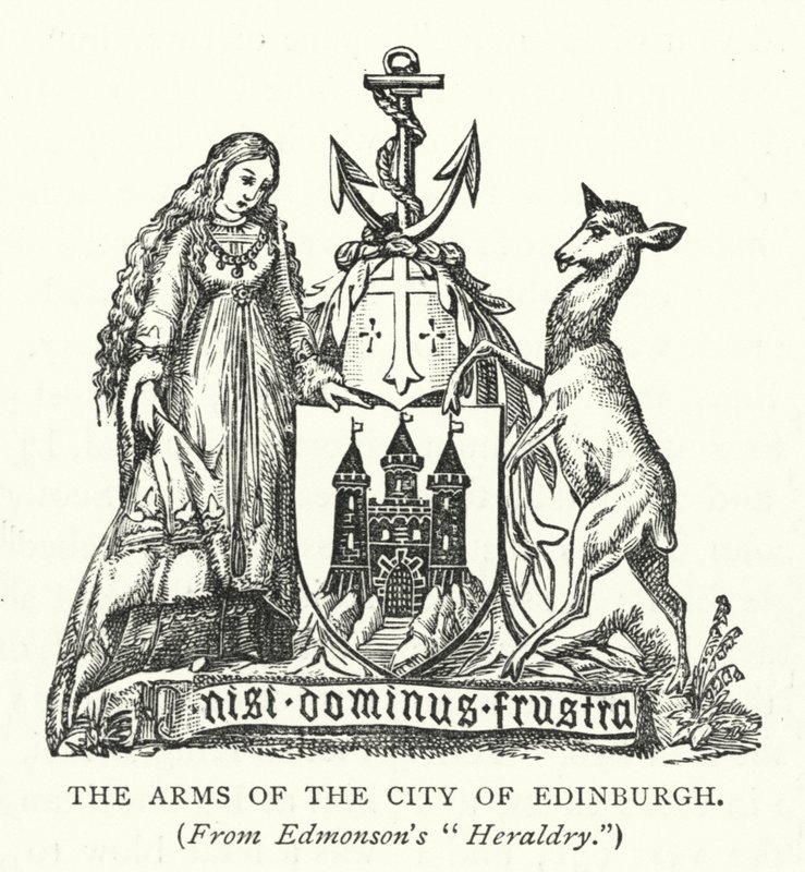 The Arms of the City of Edinburgh (gravering) af English School