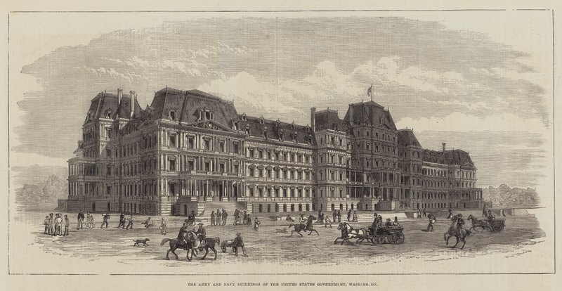 The Army and Navy Buildings of the United States Government, Washington (gravering) af English School