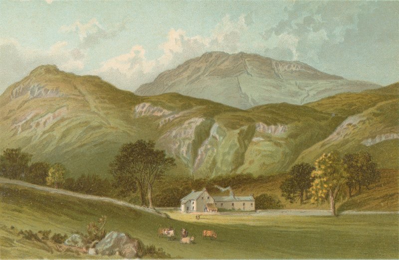 The Ascent of Ben Lomond fra Rowardennan af English School