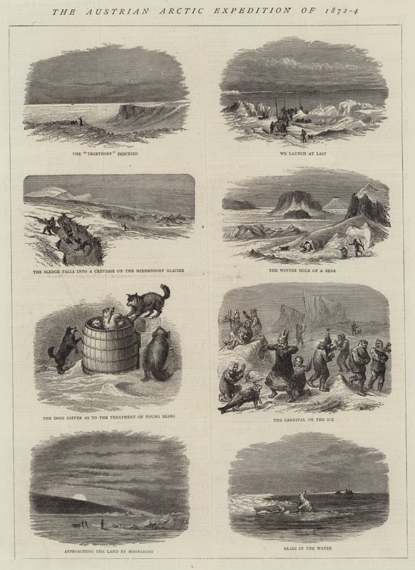 Den østrigske arktiske ekspedition 1872-4 (gravering) af English School