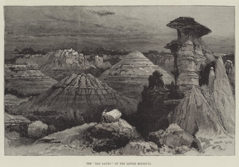 The "Bad Lands" of the Little Missouri (gravering) af English School