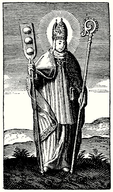 The Bakers Saint, St Honore (gravering) af English School