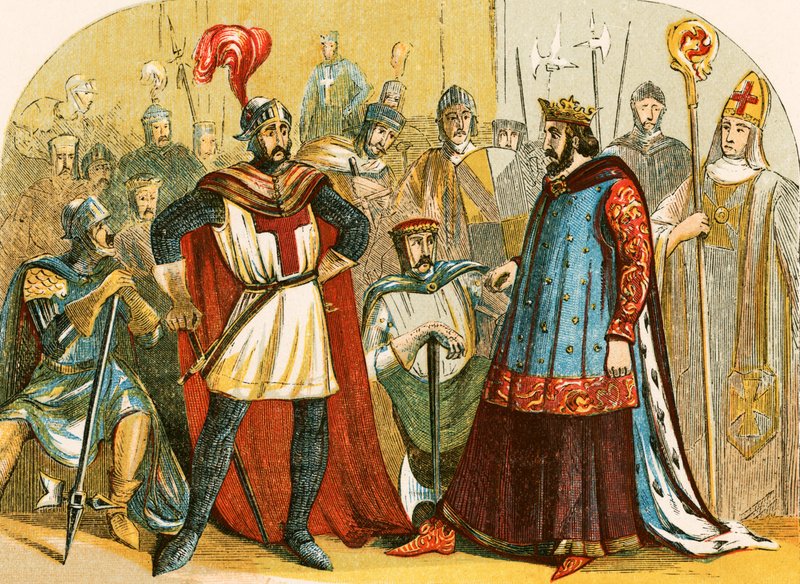 Baronerne deltager i parlamentet kaldet af Henrik III af English School