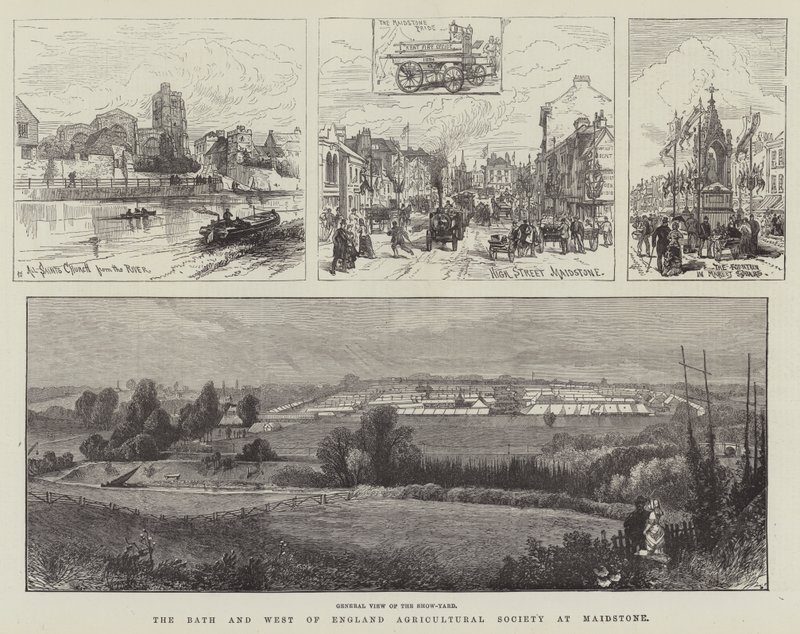 The Bath and West of England Agricultural Society ved Maidstone (gravering) af English School