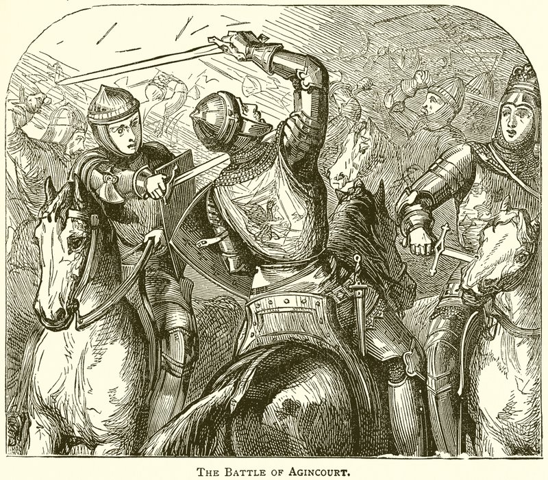 Slaget ved Agincourt af English School