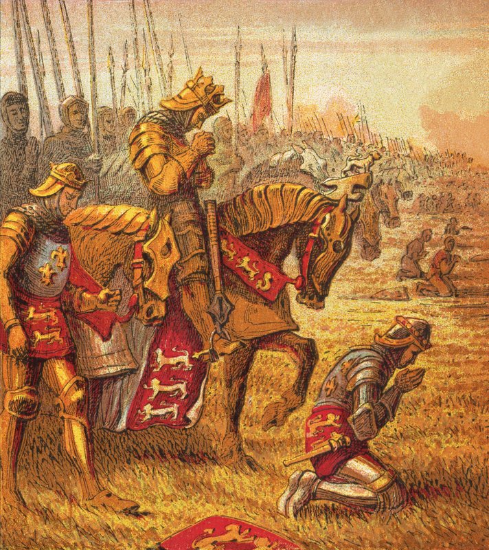 Slaget ved Agincourt af English School
